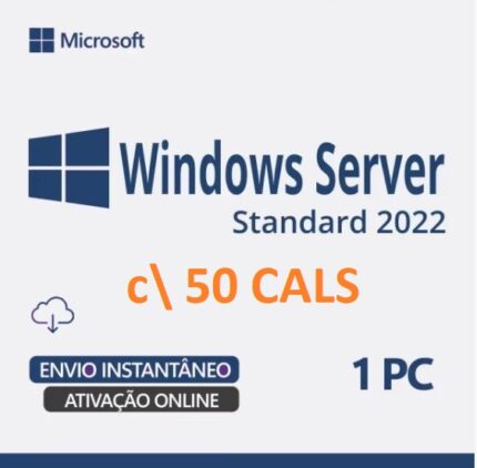 Windows Server 2022 Standard Original + 50 Cals RDS - C\ Nota Fiscal